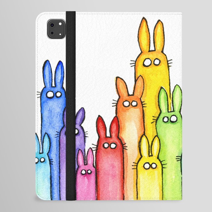 Rainbow Bunnies iPad Folio Case