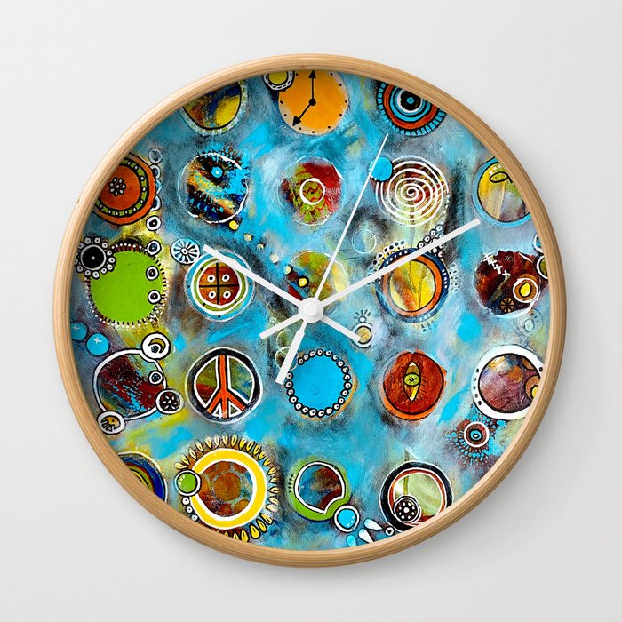 Peace Circles Wall Clock