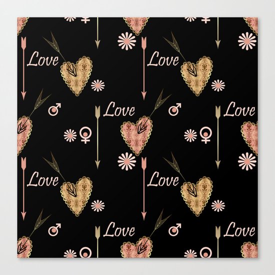 Broken hearts. Love . Canvas Print
