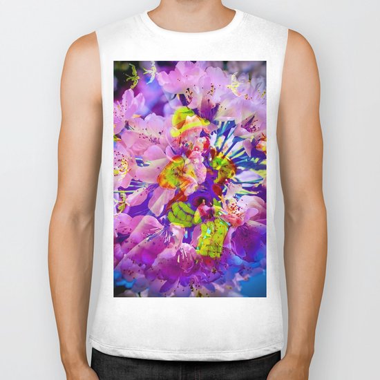 flowers magic Biker Tank