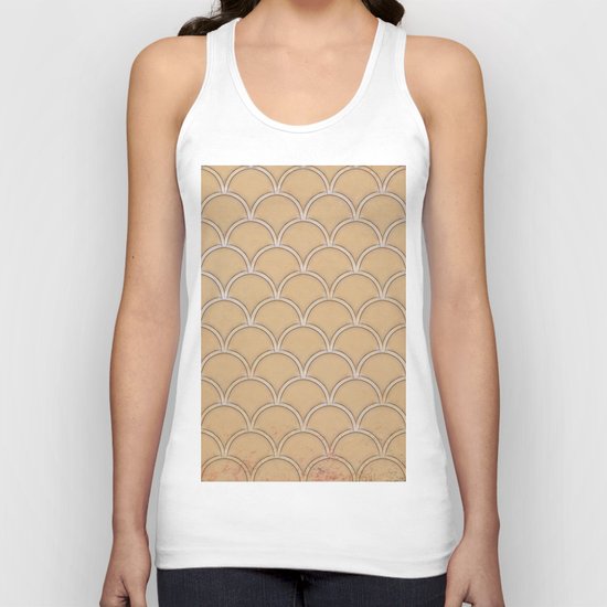 Abstract large scallops in iced coffee with texture Unisex Tank Top