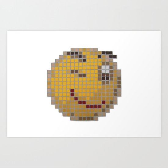 Emoticon Wink Art Print