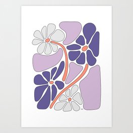 Flowers - violet Art Print