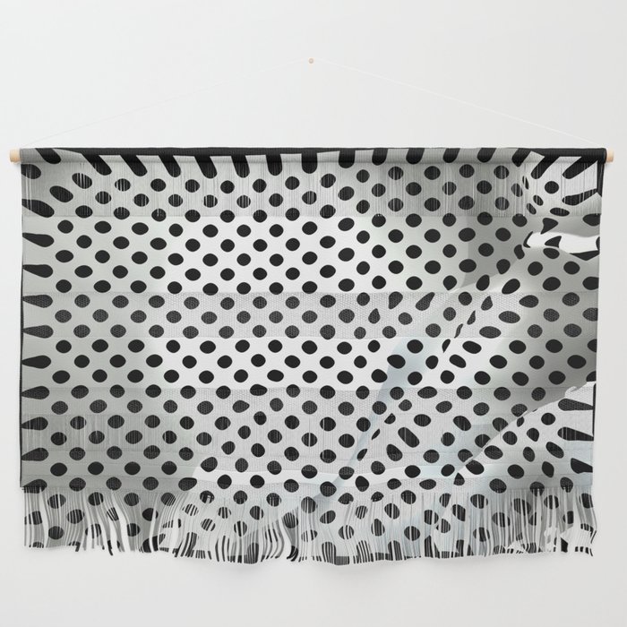 Polkadotted 3D black and white Wall Hanging