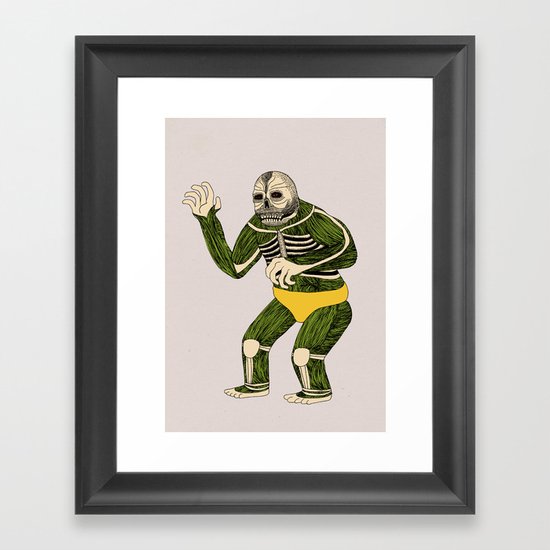 The Original Glowing Skull Framed Art Print