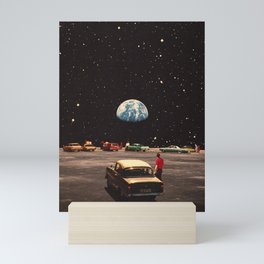 Missing Home - Retro-Futuristic Collage Design Sci-Fi Exploration Mini Art Print