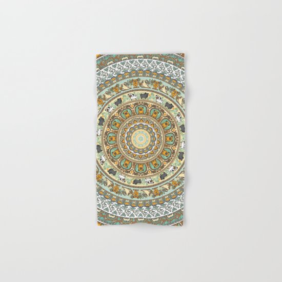 Pug Yoga Medallion Hand & Bath Towel
