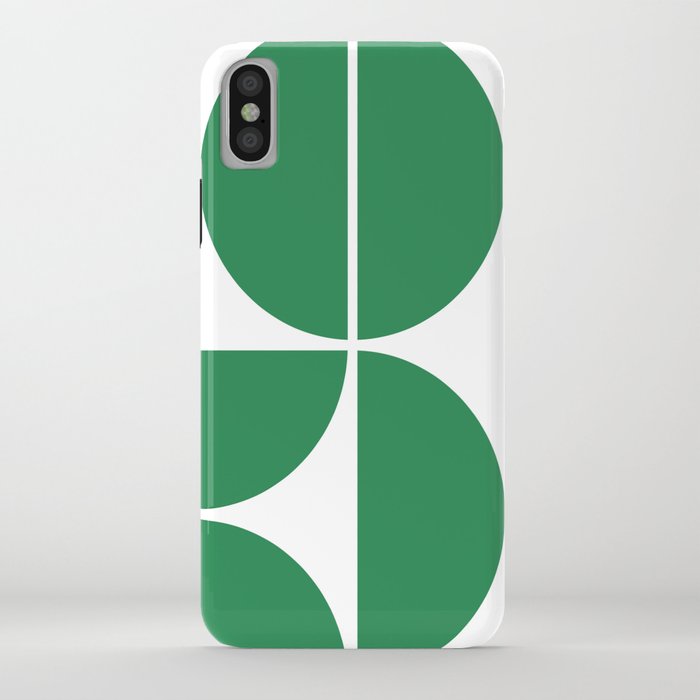 Mid Century Modern Green Square iPhone Case