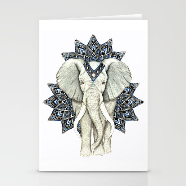 Zen Elephant Mandala Stationery Cards