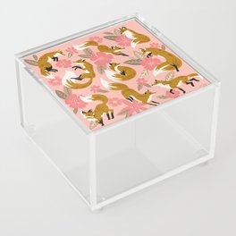 Foxes & Blooms – Pink & Caramel Acrylic Box