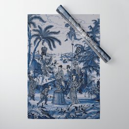 17th Century Delftware Chinoiserie Wrapping Paper