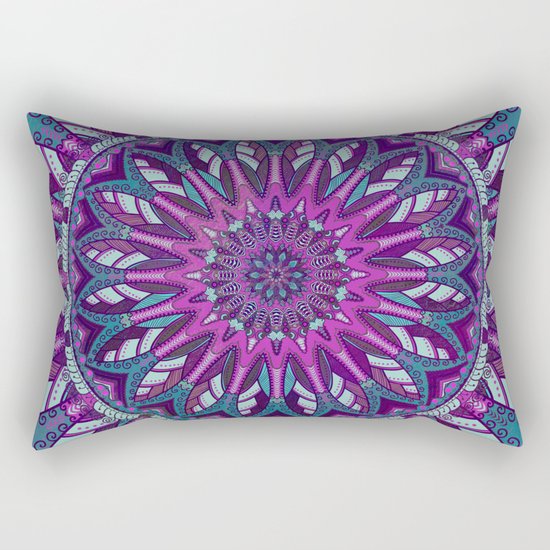 Iris Mandala 2 Rectangular Pillow
