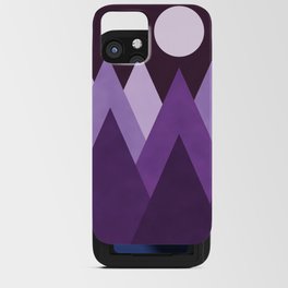 Retro Purple Mountains Abstract Geometric iPhone Card Case