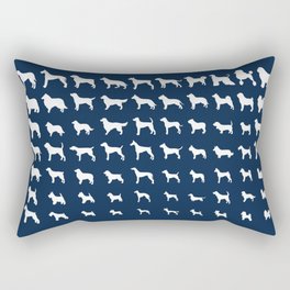 All Dogs (Navy) Rectangular Pillow
