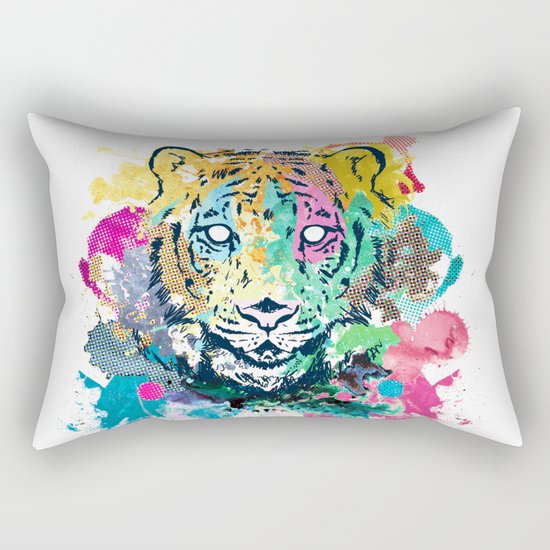 Tiger Splash Rectangular Pillow