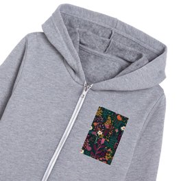 Vibrant Wildflower Symphony: Nature's Colorful Blossom Artwork for Nature Lovers and Garden Enthusiasts Kids Zip Hoodie