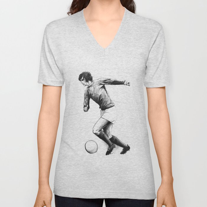 Football/Soccer - George Best V Neck T Shirt