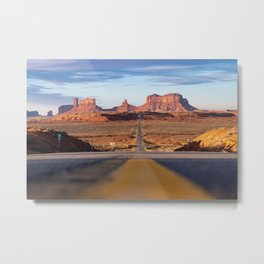 Monument Valley Desert Road Valley Drive Highway Route Arizona-Utah border Photograph Metal Print | 163, Butte, Mittens, Eastmitten, Photo, Monumentvalley, Mountains, Americanwest, Navajo, Colorado 