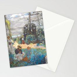 Edouard Vuillard La Terrasse at Vasouy, The Garden Stationery Card