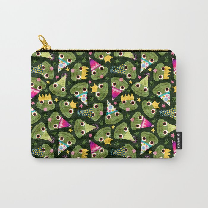 Party Frogs! // Green Carry-All Pouch