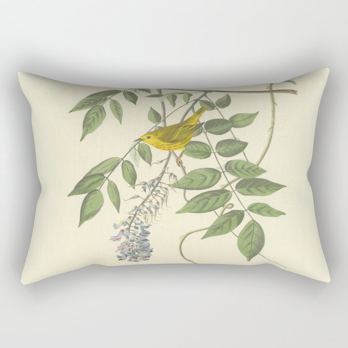 Blue-eyed Yellow Warbler by AUDUBON Rectangular Pillow