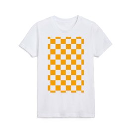 CHESS DESIGN (ORANGE-WHITE) Kids T Shirt