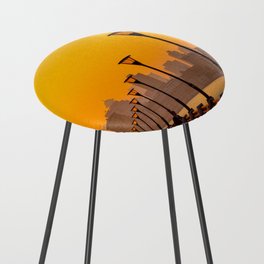 Sunset Cityscape by the River Counter Stool