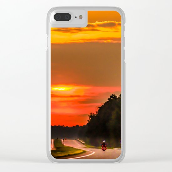 Road to the sun Clear iPhone Case