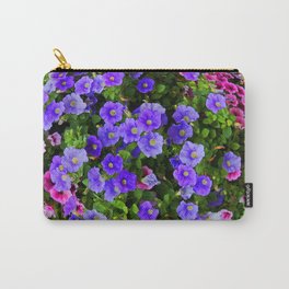 Flower power Carry-All Pouch | Botany, Lilac, Verbena, Outside, Violet, Blossoms, Flowers, Happy, Nature, Digital 