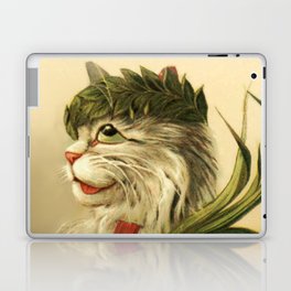 Cat with Laurel Wreath by Maurice Boulanger Laptop Skin