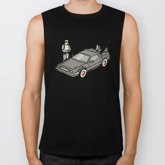 Stormtrooper and his Delorean Biker Tank