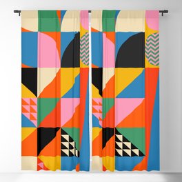 Geometric abstraction in colorful shapes   Blackout Curtain
