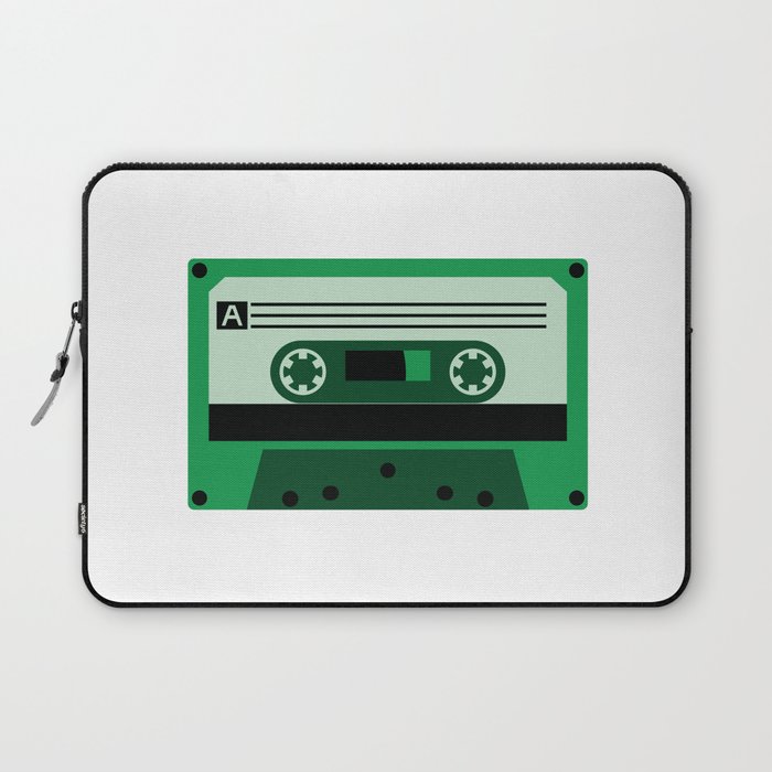 Green Cassette Tape Laptop Sleeve