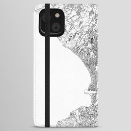 Denpasar White Map iPhone Wallet Case