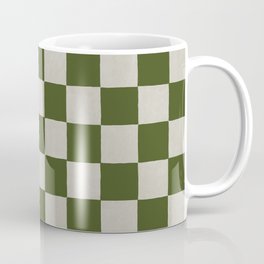 checkerboard hand-painted-olive Mug