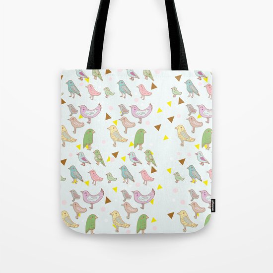 Bird Pattern Tote Bag