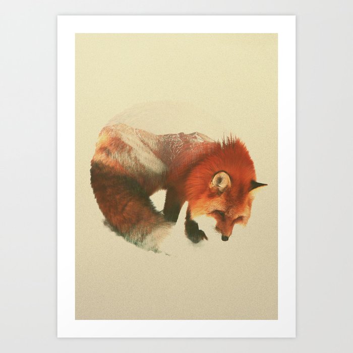 Snow Fox Art Print