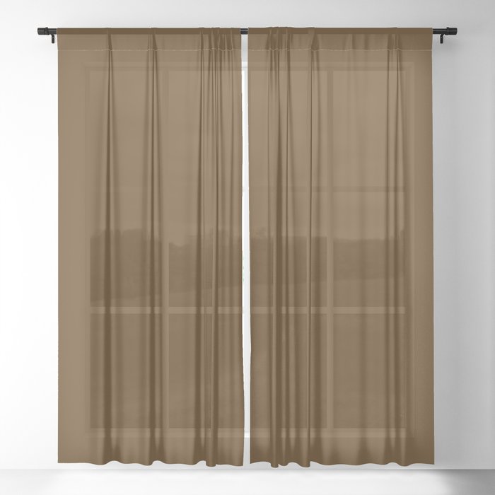 Truly Brown Sheer Curtain