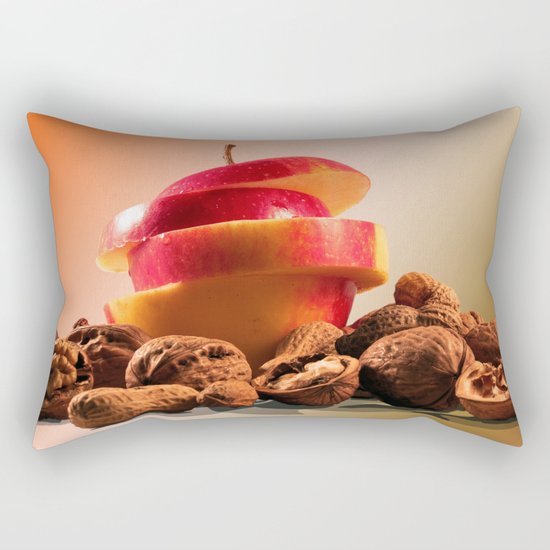 Apple and nuts Rectangular Pillow