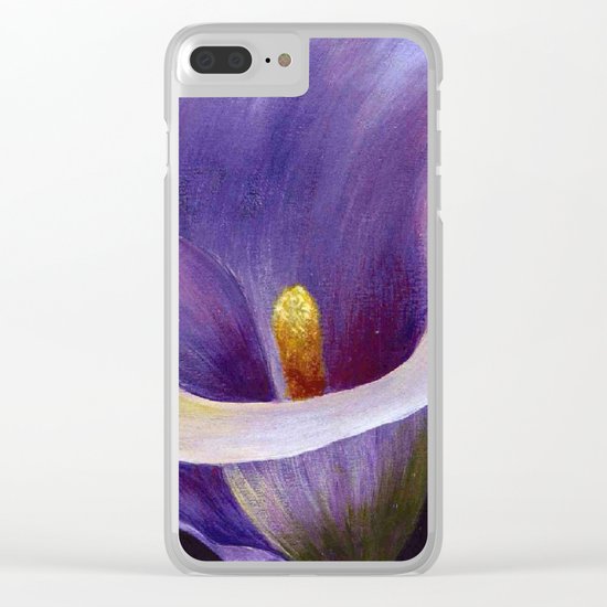 Lavender Calla Lily Clear iPhone Case