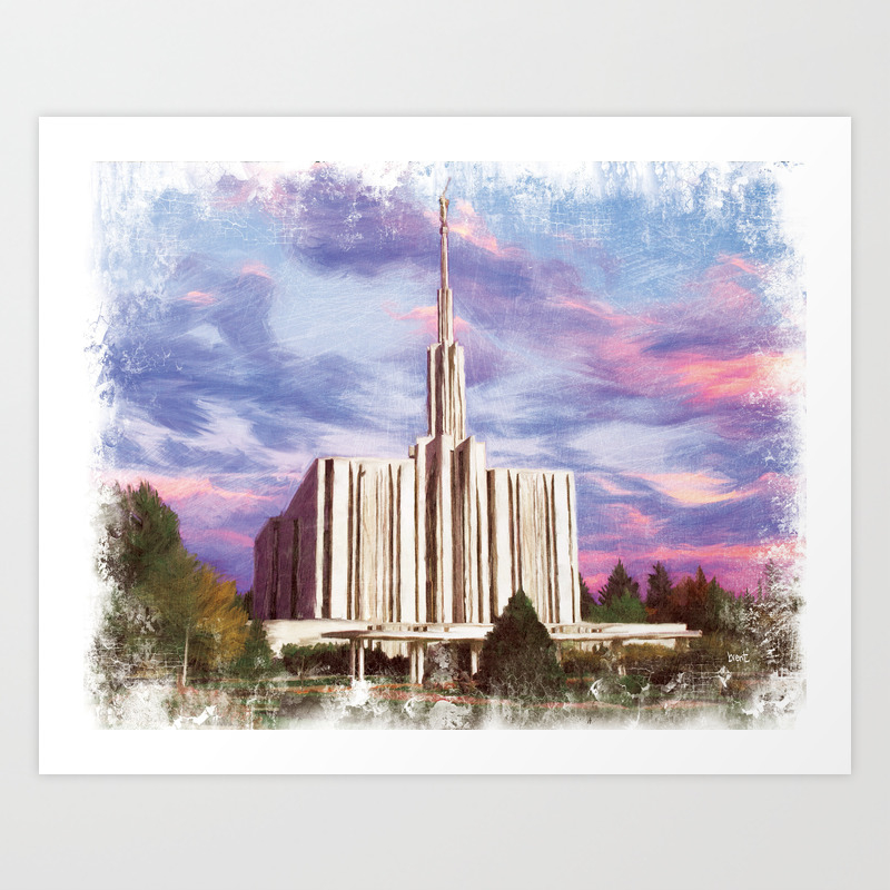 Seattle Washington Lds Temple Art Print By Brentknudson Society6