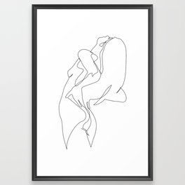 One line nude - e 5 Framed Art Print