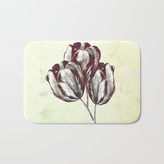 The vivid tulips eat my oxygen. Bath Mat