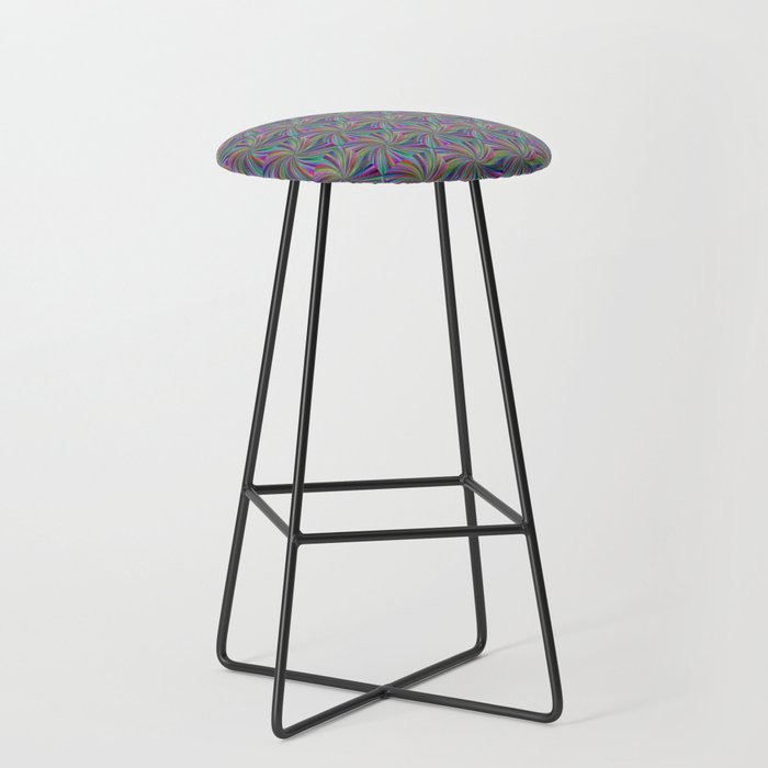 Pink Purple, Green and More Swirl Repeating Pattern Bar Stool