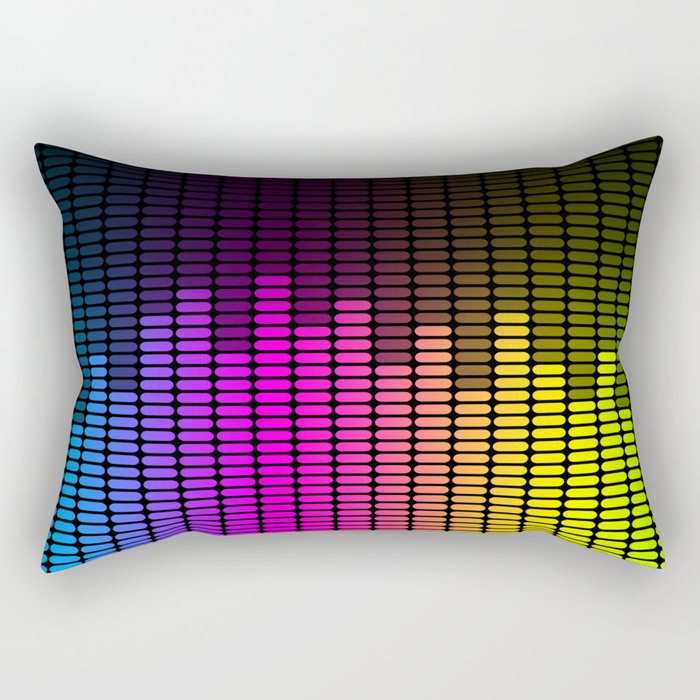 Equalizer Rainbow Music Lover Sound Engineer Audio Pattern Rectangular Pillow