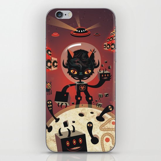 DJ Hammerhand cat - party at ogm garden iPhone & iPod Skin
