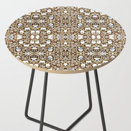 jewelry gemstone silver champagne gold crystal Side Table