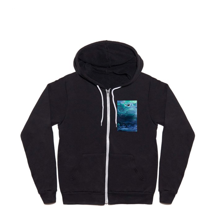 Abstract Ocean Storm Full Zip Hoodie