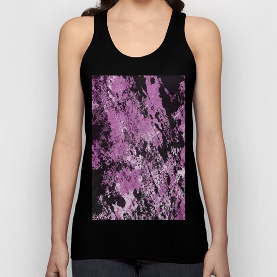 Abstract Texture Deux - Purple, White and Black Unisex Tank Top