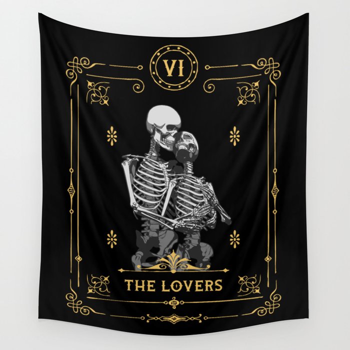 Skeleton lovers store tapestry